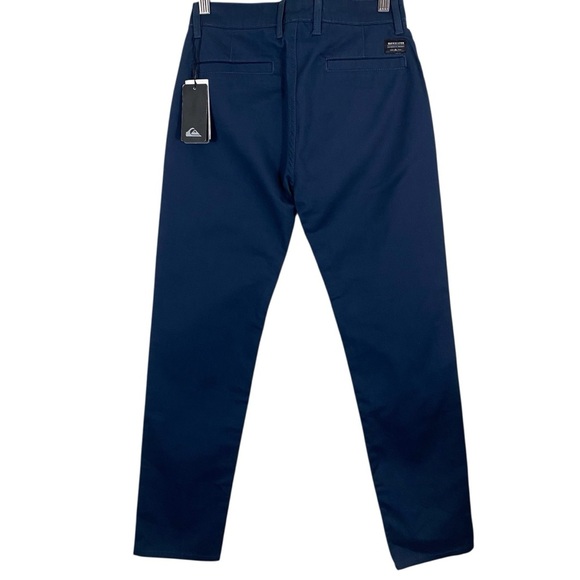 Quicksilver Boys Chinos Pants Size 26/12 Navy Blue Everyday Union Straight Fit - Picture 2 of 15